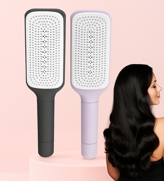 Brosse à cheveux autonettoyante